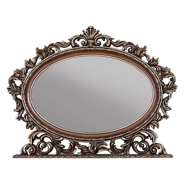 Devany Oval Mirror - Cherry Finish Frame 