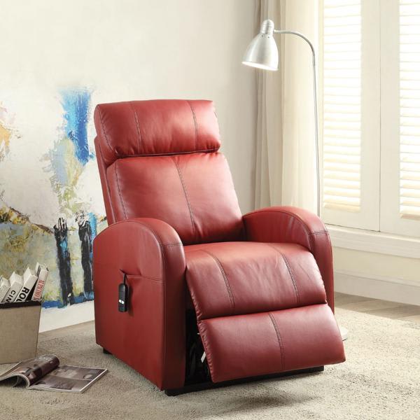 Ricardo Power Motion Recliner W - Lift - Red Synthetic Leather 