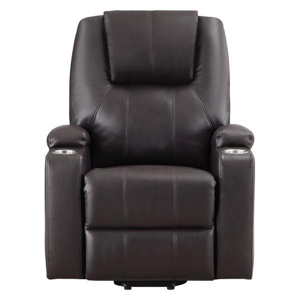Evander Power Lift Recliner - Brown Leather Aire 