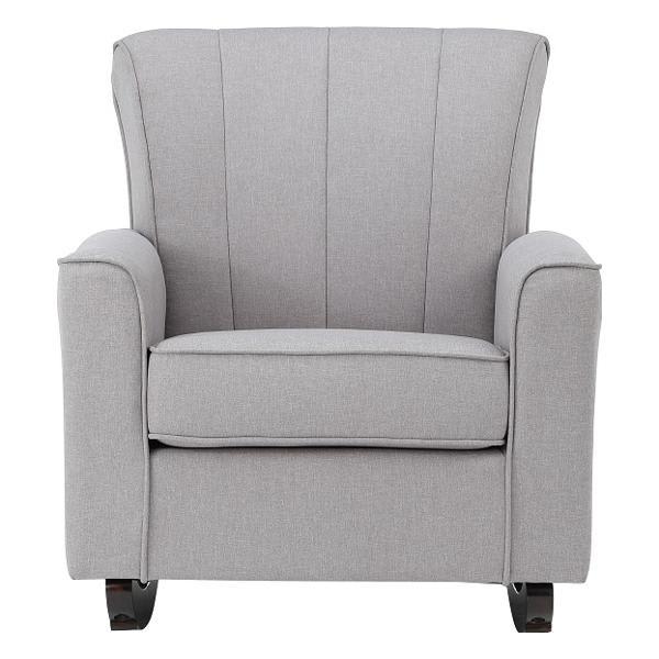 Denzell Rocking Chair - Light Gray Linen 