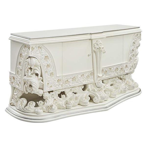 Adara Server - Antique White Finish 
