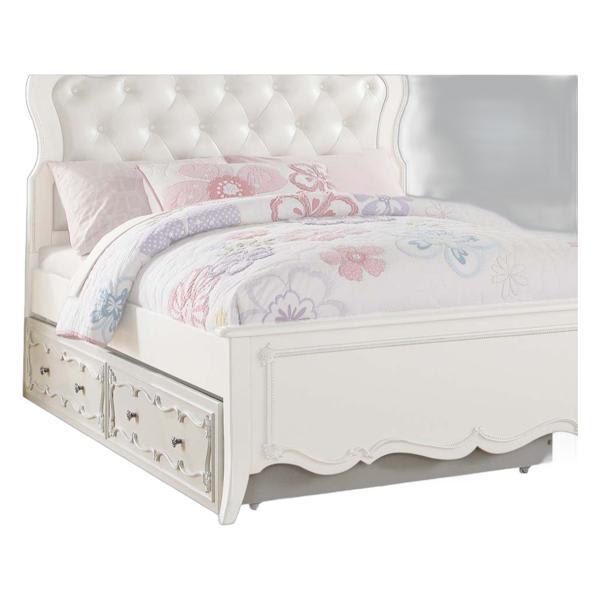 Edalene Trundle Bed - Twin - Pearl White Finish 