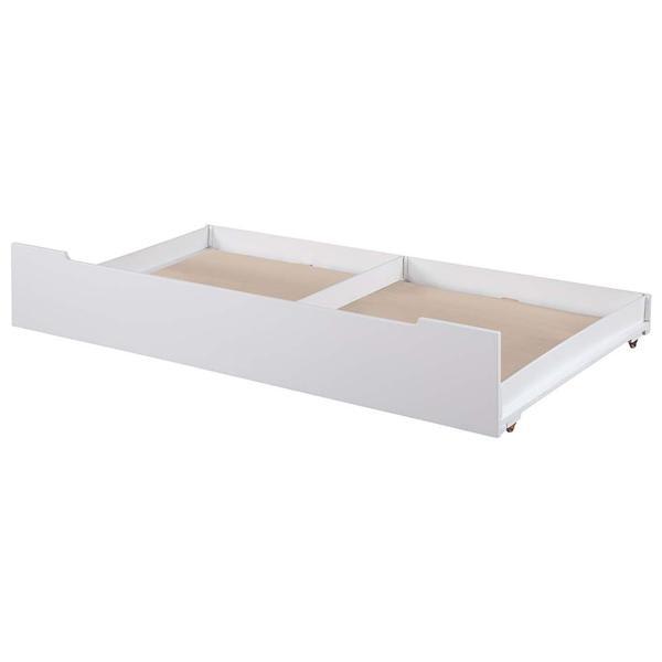 Loreen Trundle Bed - Twin - Oak and White Finish 
