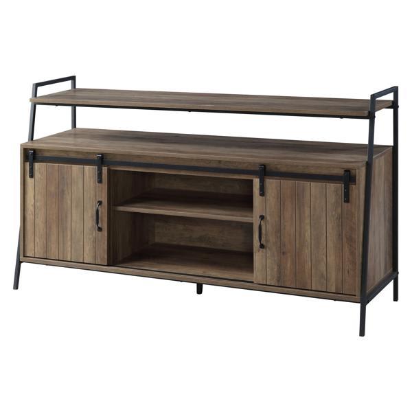 Rashawn TV Stand - Rustic Oak and Black Finish 
