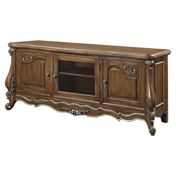 Latisha TV Stand - Antique Oak Finish 
