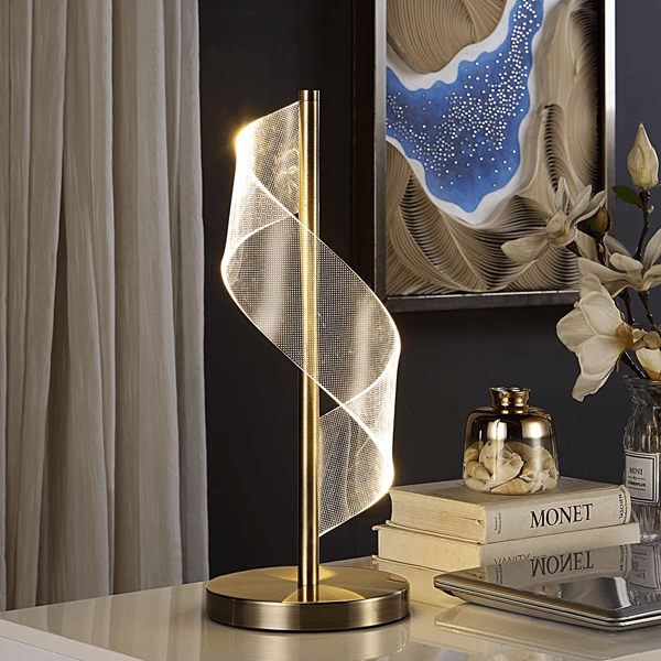 Helios 19"H Table Lamp - Antique Brass 