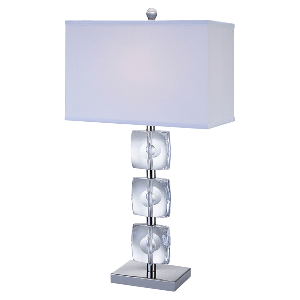Divinity 30.5"H Table Lamp - Clear Crystal - Fabric Shade 