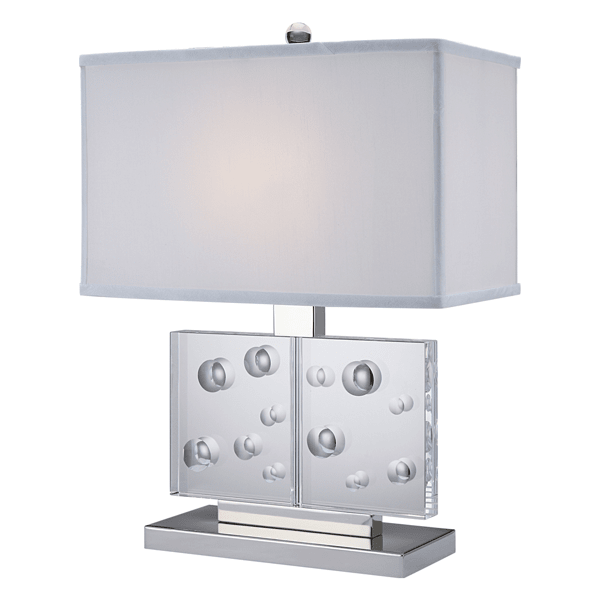 Soleil 23"H Table Lamp - Clear Crystal - Fabric Shade 