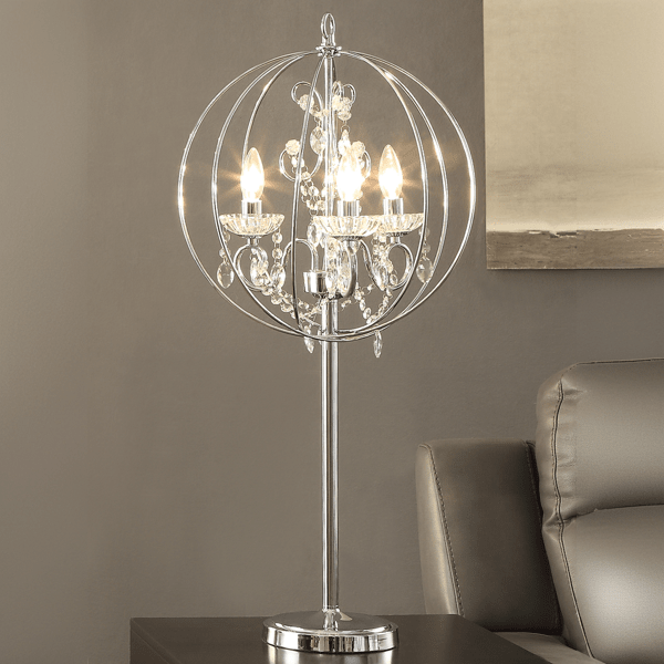 Cylindra 32"H Table Lamp - Chrome 