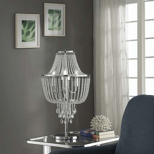 Celere 30.5"H Table Lamp - Chrome 