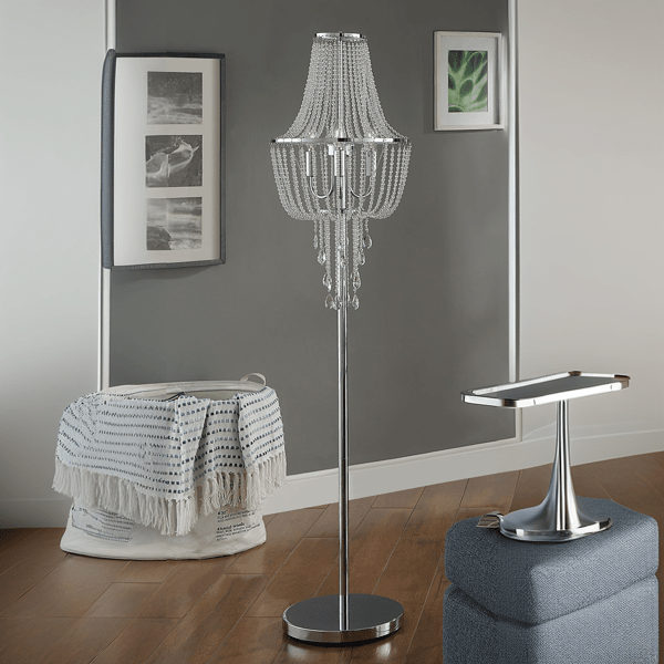 Celere 61"H Floor Lamp - Chrome 