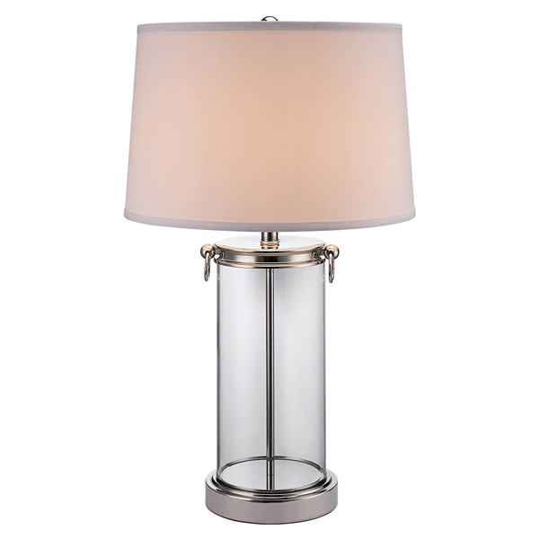Orionis 28"H Table Lamp - Nickel Finish - Clear Glass Shade 
