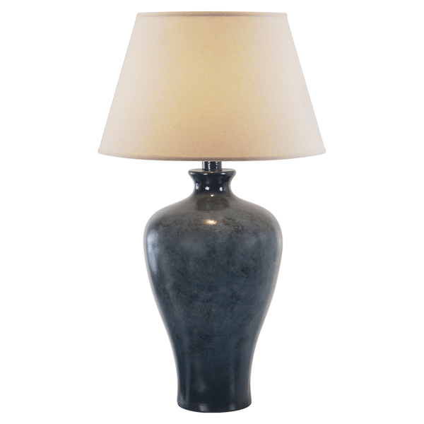 Kalore 29"H Table Lamp - Hydrocal - Multi Blue Trans Fabric Shade 