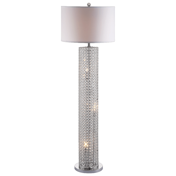 Celon 53.5"H Floor Lamp - Clear Crystal - Silver 
