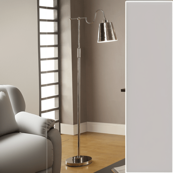 Estelia 63"H Floor Lamp - Nickel Finish Metal 