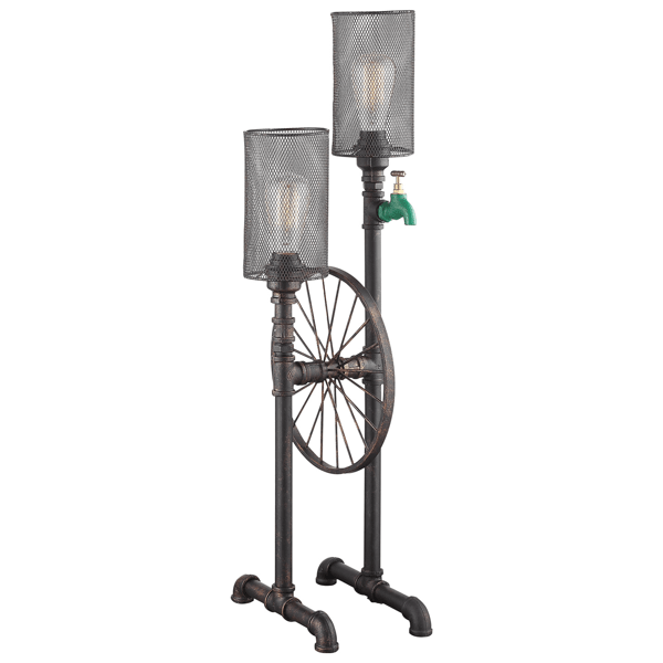 Florentine 34.5"H Table Lamp - Rusted Bronze Finish Metal 