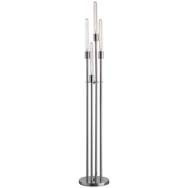 Miralon 59"H Floor Lamp - Nickel Finish Metal 