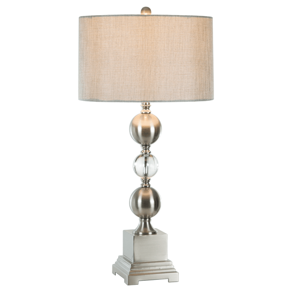 Elevyra 31"H Table Lamp - Satin Nickel - Crystal - Set of 2 