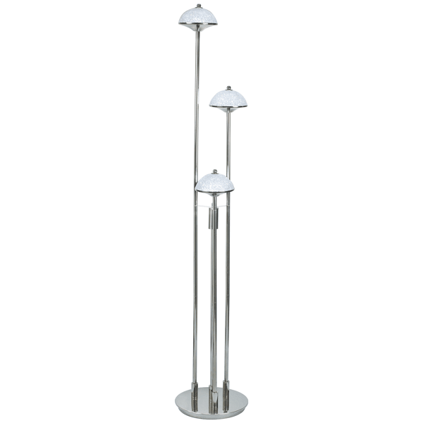 Celestium 59"H Floor Lamp - Nickel Finish Metal - Glass Globe Shade 