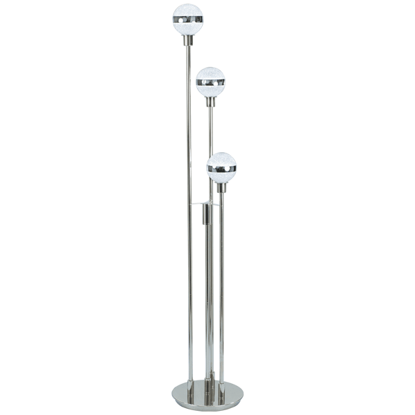 Trilucent 59"H Floor Lamp - Nickel Finish Metal - Glass Globe Shade 