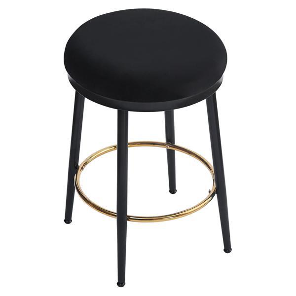 Althaeon 25" Counter Stool - Black Fabric - Set of 4 
