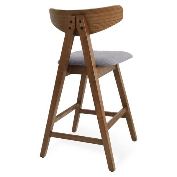 Finnegan 36" Counter Stool - Dark Grey Fabric - Set of 2 