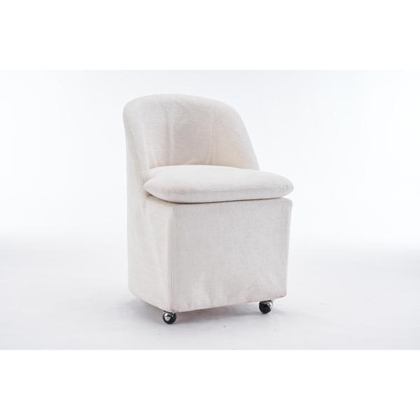 Falkara 21"L x 21"W x 31"H Dining Chair - Beige Chenille Fabric - Set of 2 