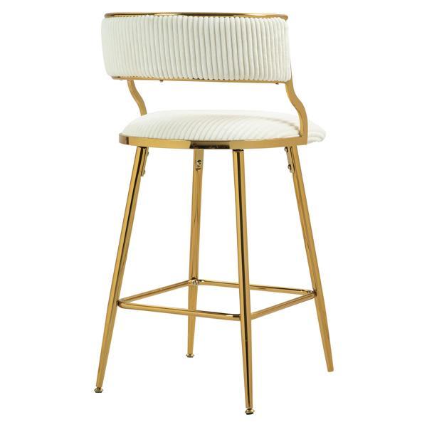 Easton 26" Counter Height Bar Stools - Corduroy - Beige - Set of 2 