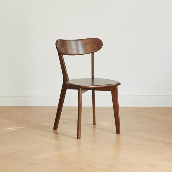Zeloria 32" Dining Chair - Solid Oak Wood - Walnut 