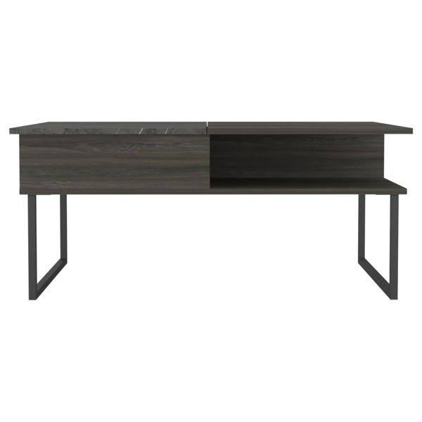 Easton Lift Top Coffee Table with Hidden Storage - Carbon Espresso and Onyx Easton Lift, easton, lift, top, coffee, table, hidden, storage, carbon, espresso
