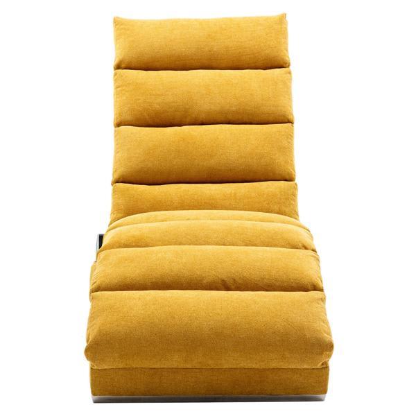 Solaris Chaise Lounge Indoor Chair - Mustard Polyester - Chromeplate Metal Legs Solaris Chaise, solaris, chaise, lounge, indoor, chair, mustard, polyester, chromeplate, metal