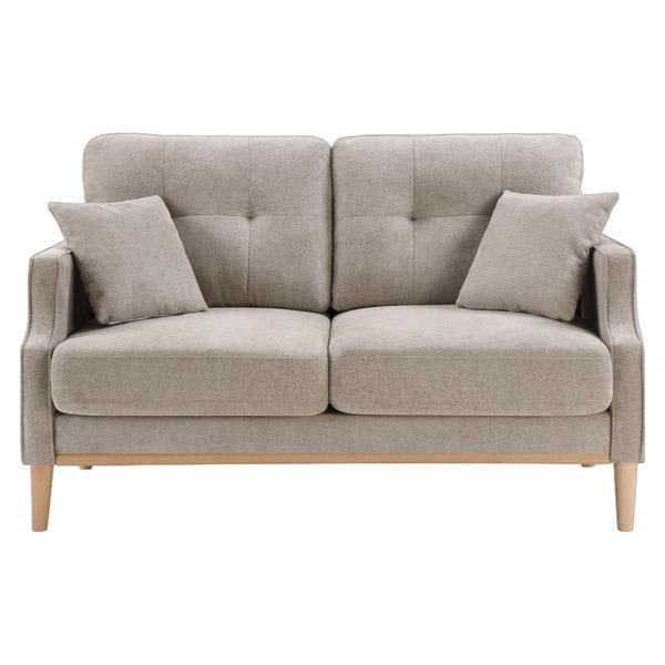 Torvill Living Space Loveseat 2 Seater - Cream Fabric - USB Charge Torvill Living, torvill, living, space, loveseat, seater, cream, fabric, usb, charge