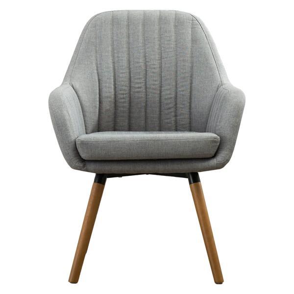 Dawnrise Contemporary Fabric Accent Chair - Gray - Light Brown Finish Legs Dawnrise Contemporary, accent chair, dawnrise, contemporary, fabric, accent, chair, gray, light, brown