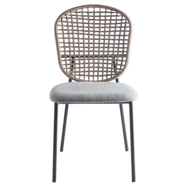 Vacaville Set of 4 Dining Chairs - Matt Black Metal Frame Vacaville Set, vacaville, set, dining, chairs, matt, black, metal, frame, kitchen