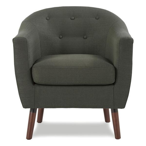 Kaidair Accent Chair - Gray Textured - Espresso Finish Legs Kaidair Accent, accent chair, kaidair, accent, chair, gray, textured, espresso, finish, legs