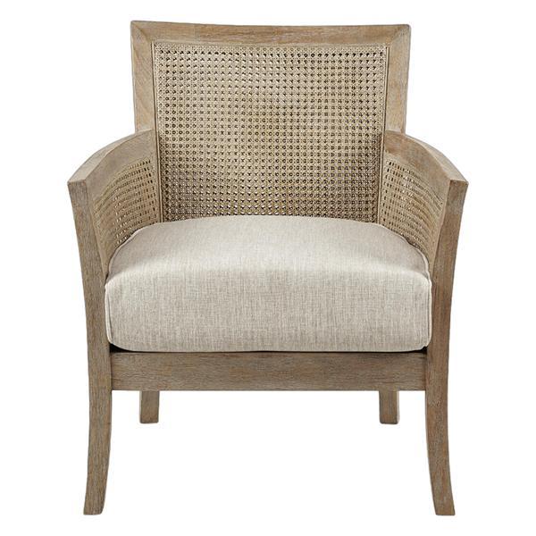 Alpine View Accent Chair - Cream - Reclaimed Natural Wood Finish Alpine View, accent chair, alpine, view, accent, chair, cream, reclaimed, natural, wood