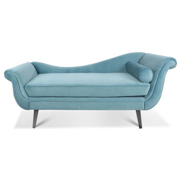 Larkston Chaise Lounge with Scroll Arms - Green - Birch Legs Larkston Chaise, larkston, chaise, lounge, scroll, arms, green, birch, legs, living