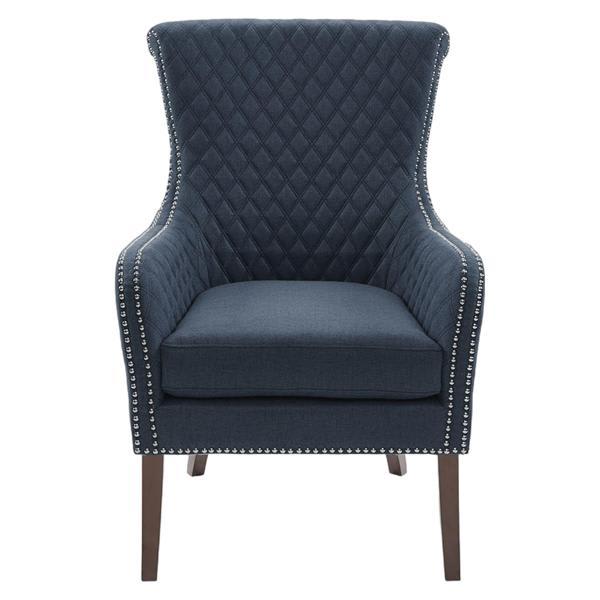 Horizon Accent Chair - Dark Blue - Morocco Finish Legs Horizon Accent, accent chair, horizon, accent, chair, dark, blue, morocco, finish, legs