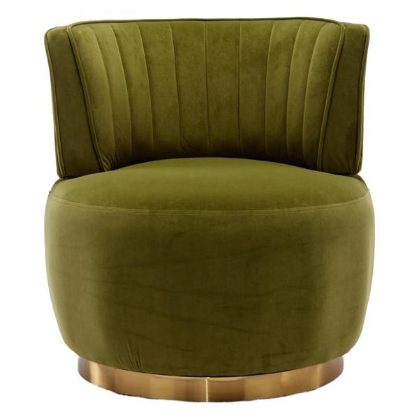 Lyravyn Swivel Accent Chair - Olive Velvet Upholstery - Solid Wood Frame - 360 Degree Rotation Lyravyn Swivel, accent chair, lyravyn, swivel, accent, chair, olive, velvet, upholstery, solid