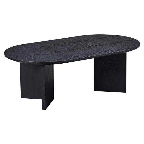 Glenwood 39" Coffee Table - Black Oval Table 
