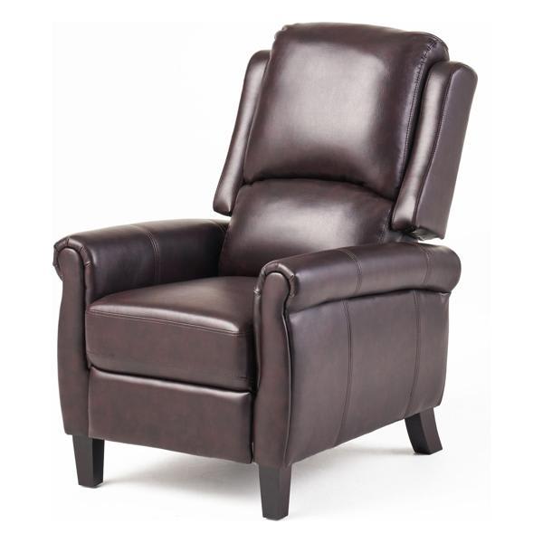 Marlowe Place Memphis Recliner Club Chair - Burgundy Brown Polyurethane 