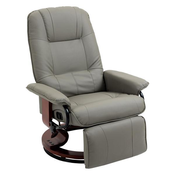 Dawnlight Business Recliner - Swivel Base - Gray Polyurethane 