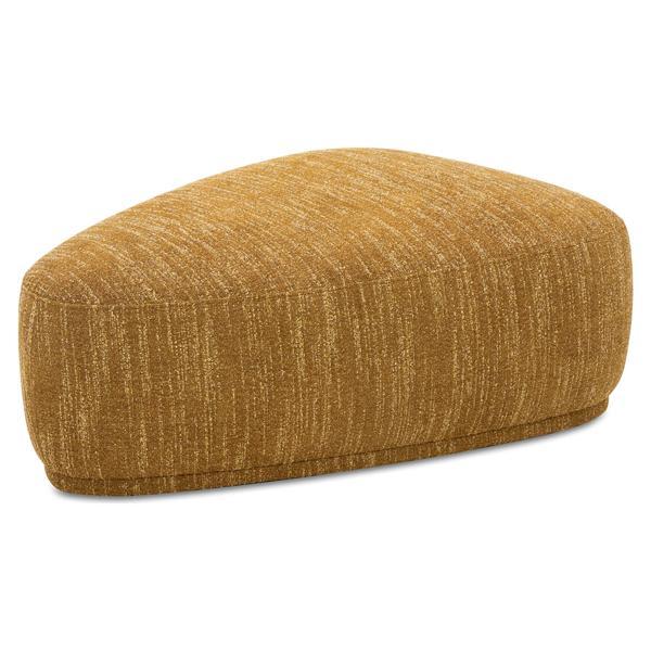 Zenith Pebble 44" Ottoman - Mustard Yellow Tweed 