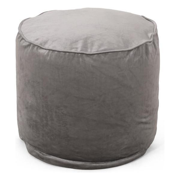 Lumina 16" Ottoman - Pewter Gray Velvet 