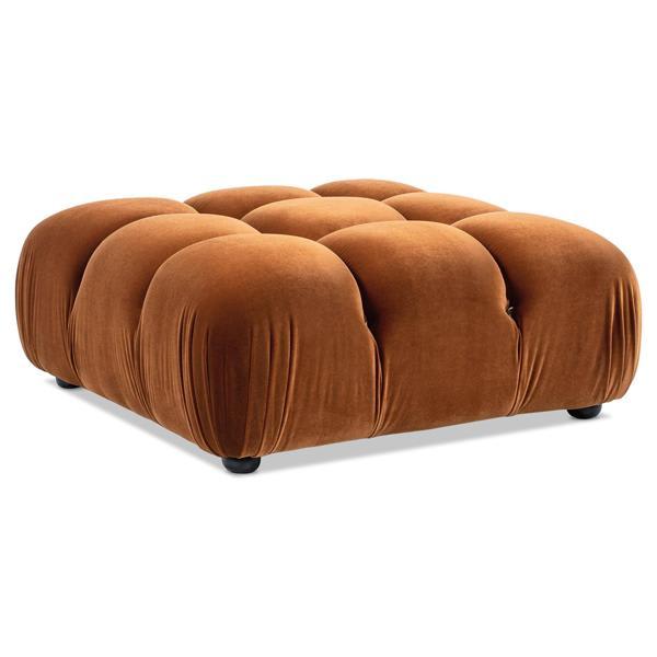 Cobble Marcel 36" Ottoman - Orange Velvet 