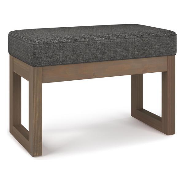 Yarmouth Milltown Ottoman Bench - Ebony Tweed Fabric 