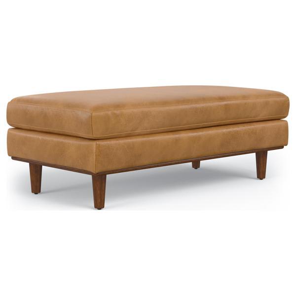 Valleyview Morrison Large Ottoman - Sienna Leather - Rectangular 