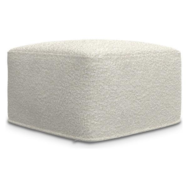 Velosia Chantal Ottoman - Ivory Boucle Fabric 