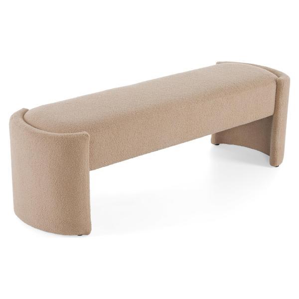 Elevon 61"L Long Ottoman Bench - Light Camel 