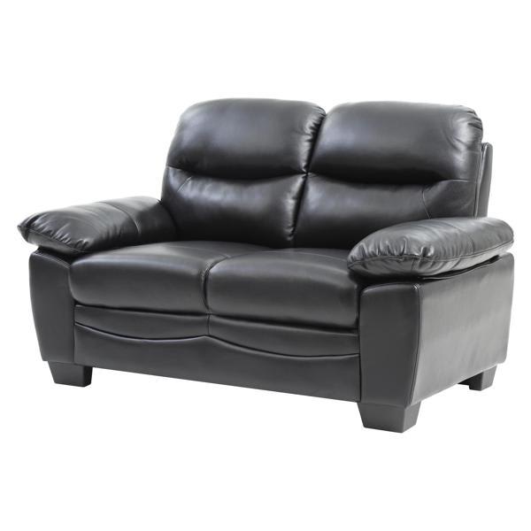 Eclipsio Marta 59" Loveseat - Black Polyurethane 